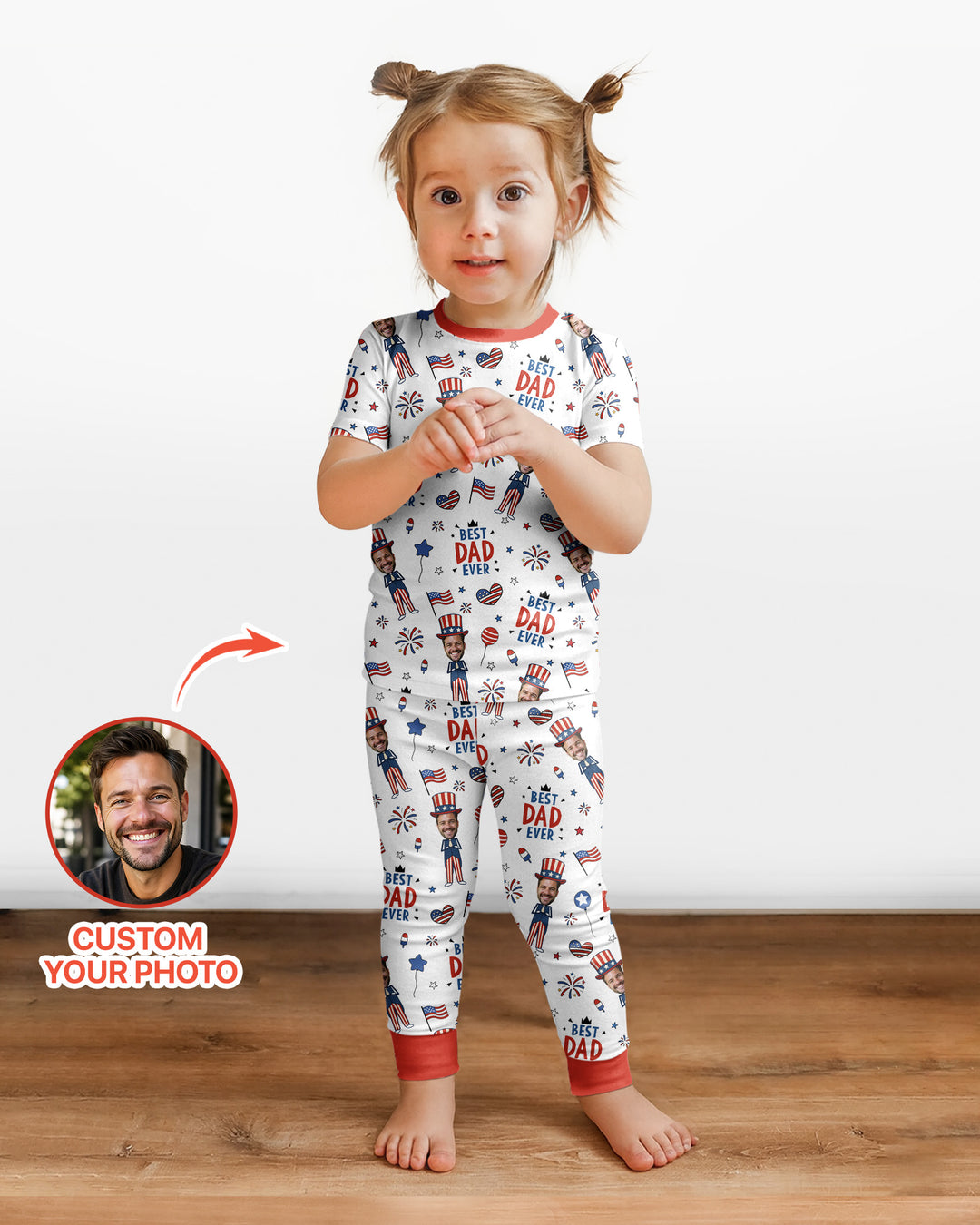 Zweiteiliges, kurzärmliges Pyjama-Set mit Marienkäfern