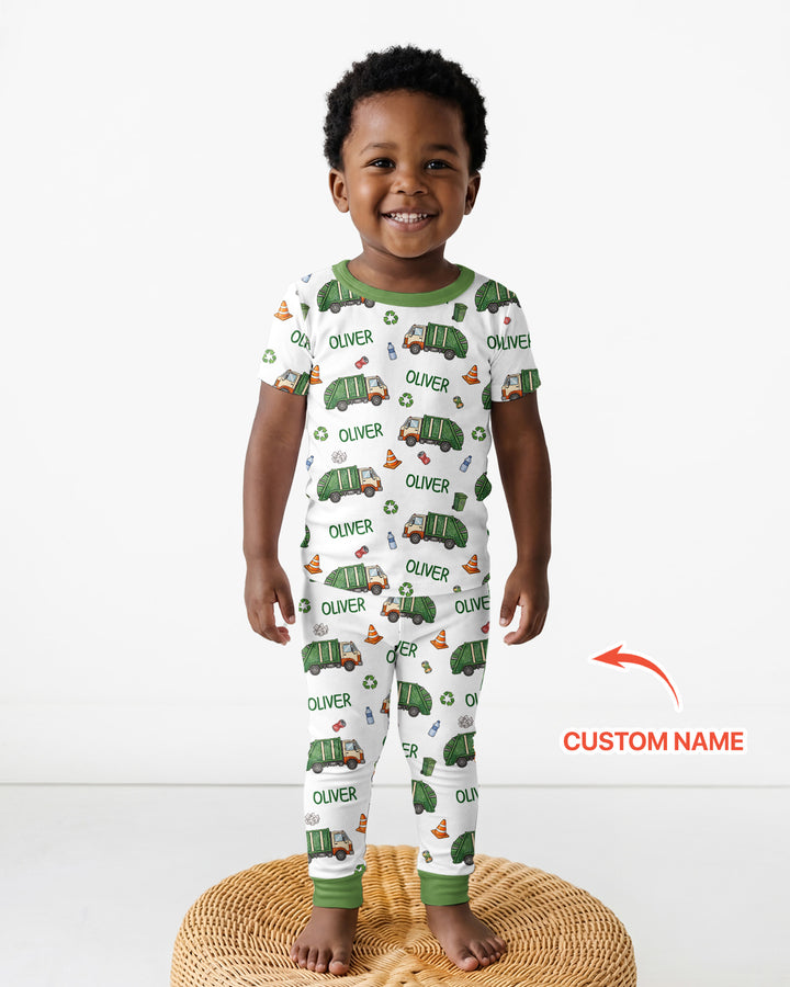 Zweiteiliges, kurzärmliges Pyjama-Set mit Marienkäfern