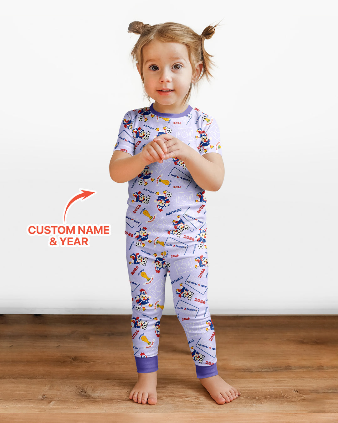 Conjunto de pijama de dos piezas de bambú de manga corta, plantilla personalizada