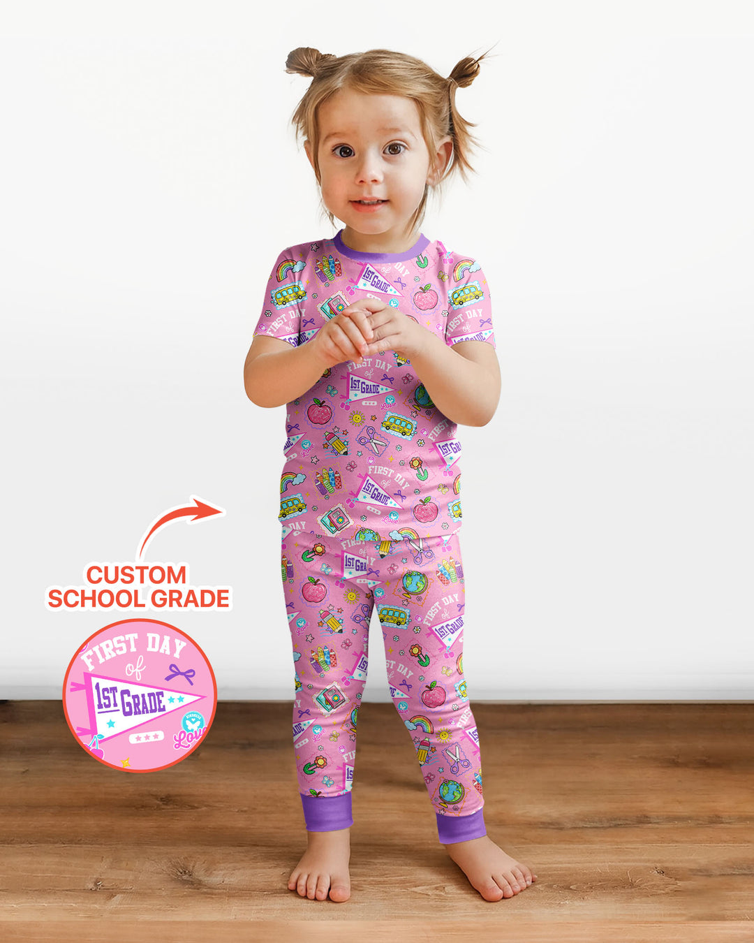 Zweiteiliges, kurzärmliges Pyjama-Set mit Marienkäfern