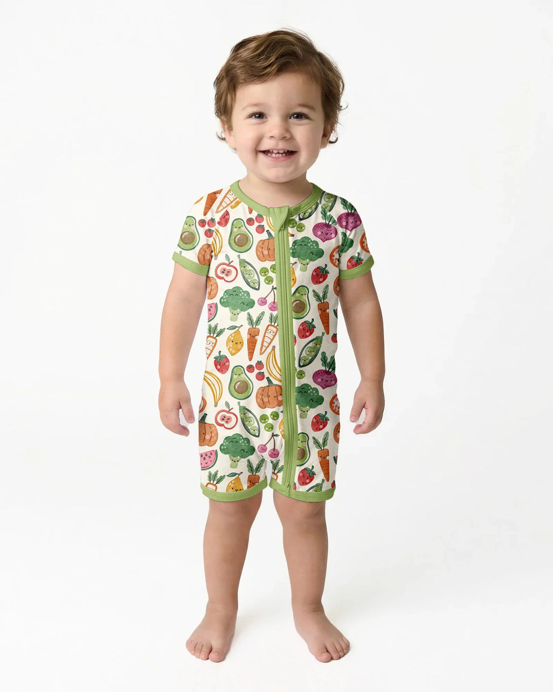 Veggie Friends Family Matching Bamboo Shorty Zippy