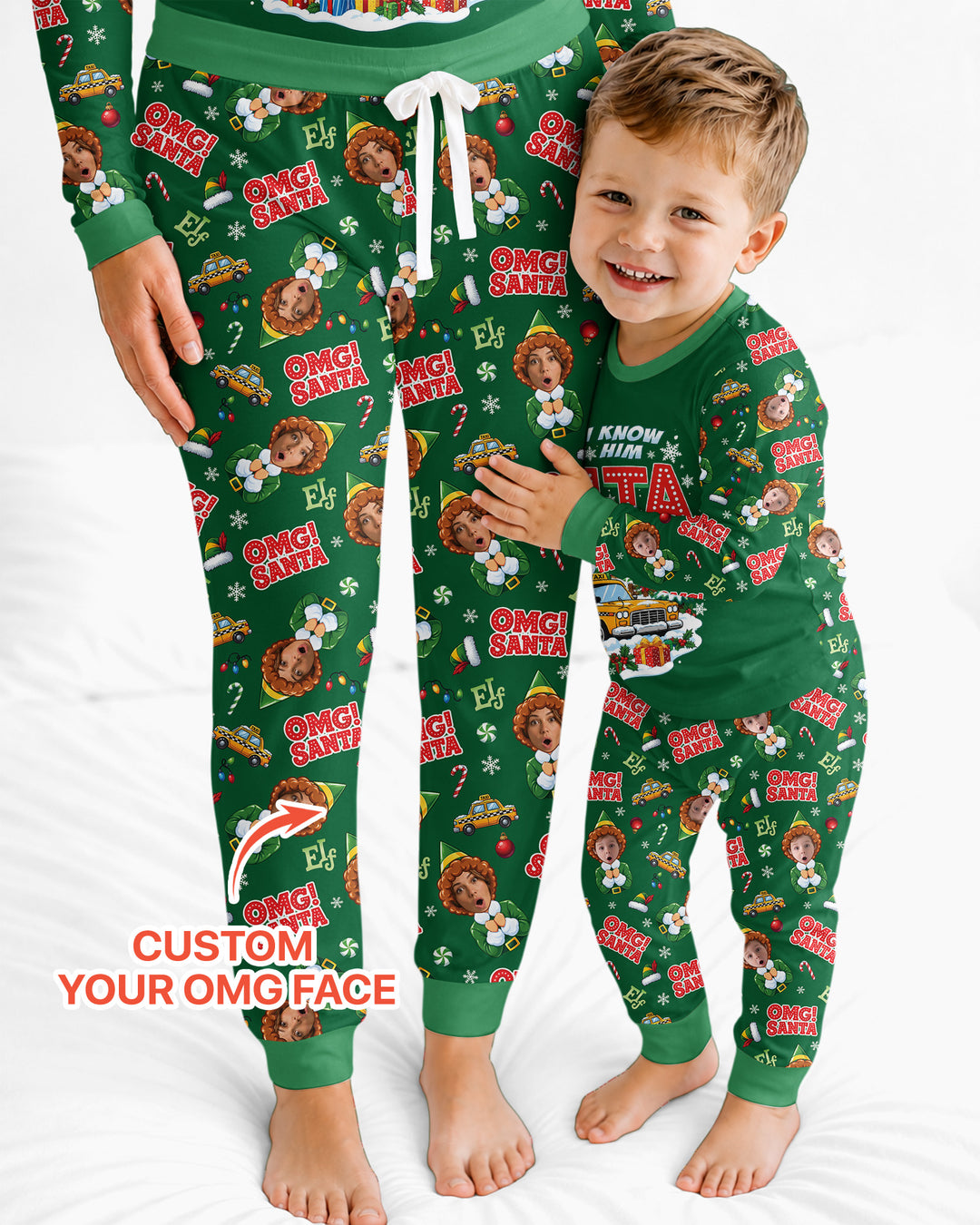 Custom Image OMG Santa Bamboo Women Pajama Set