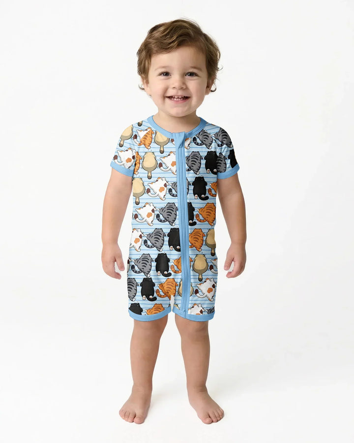 Funny Cat Butts Club Family Matching Bamboo Shorty Zippy