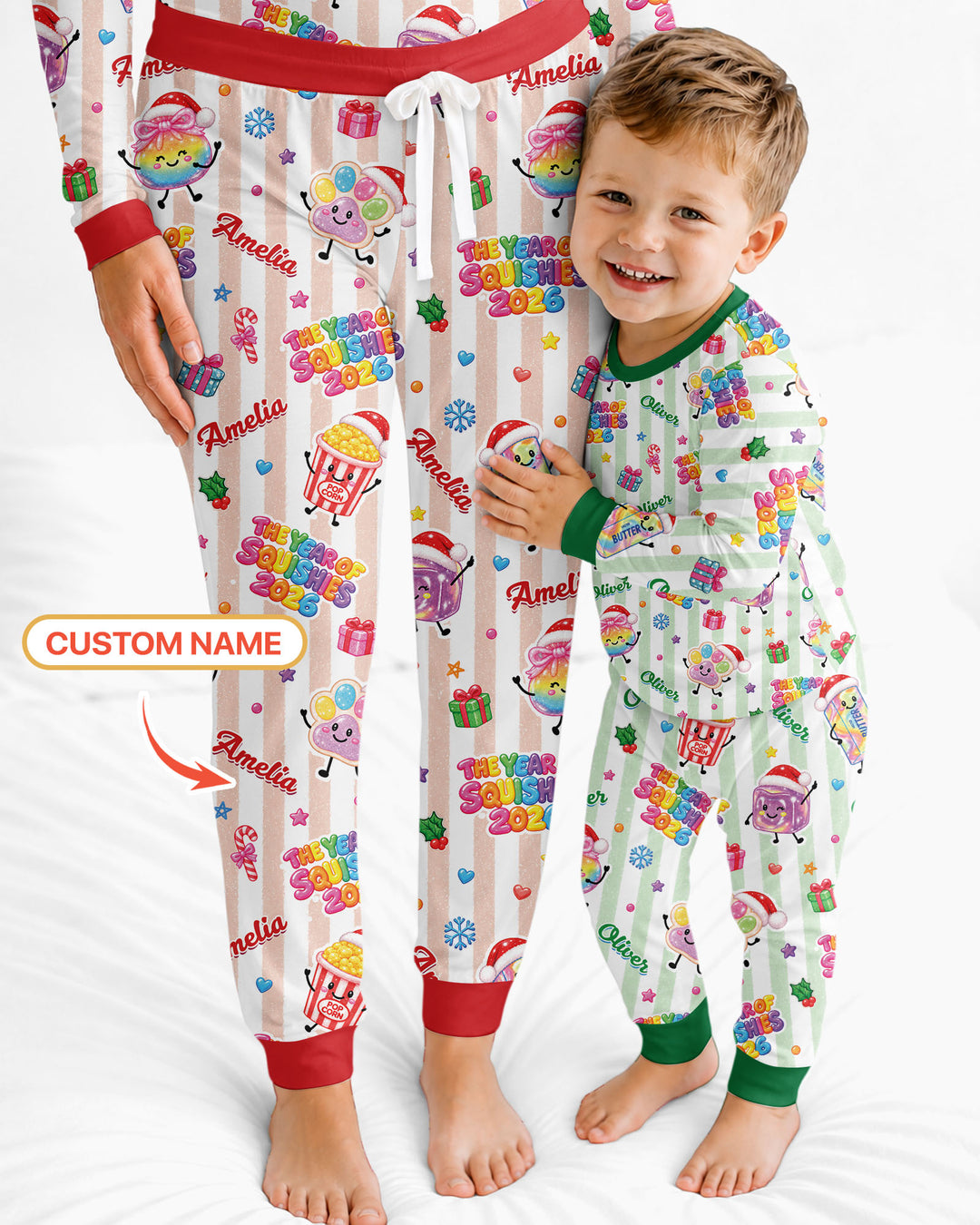 Custom Name The Year of Squishies 2026 Bamboo Women Pajama Set