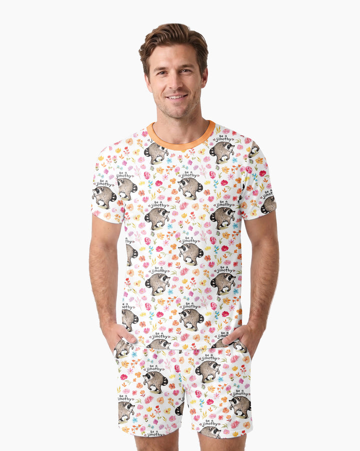 Be A Jimothy Family Matching Bamboo Men Short Sleeve Short Pajama Set