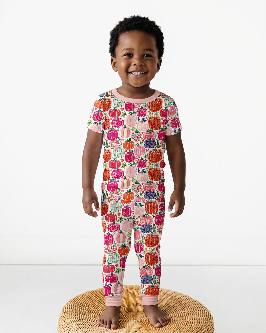 Pumpkin & Bloom Bamboo Two Piece Short Sleeve Pajama Set