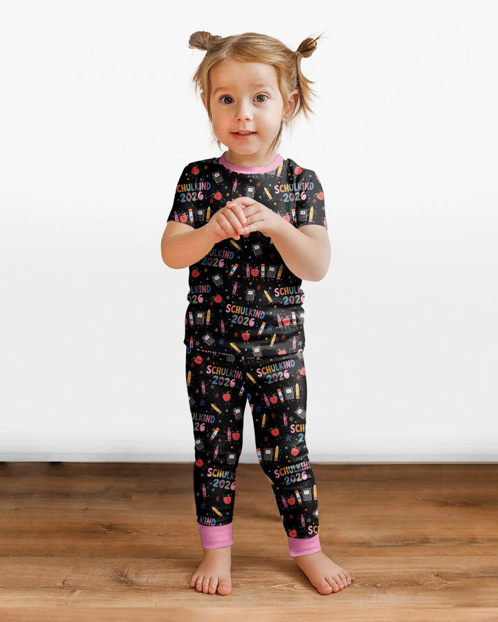 First Day Fun 2026 Bamboo Two Piece Short Sleeve Pajama Set