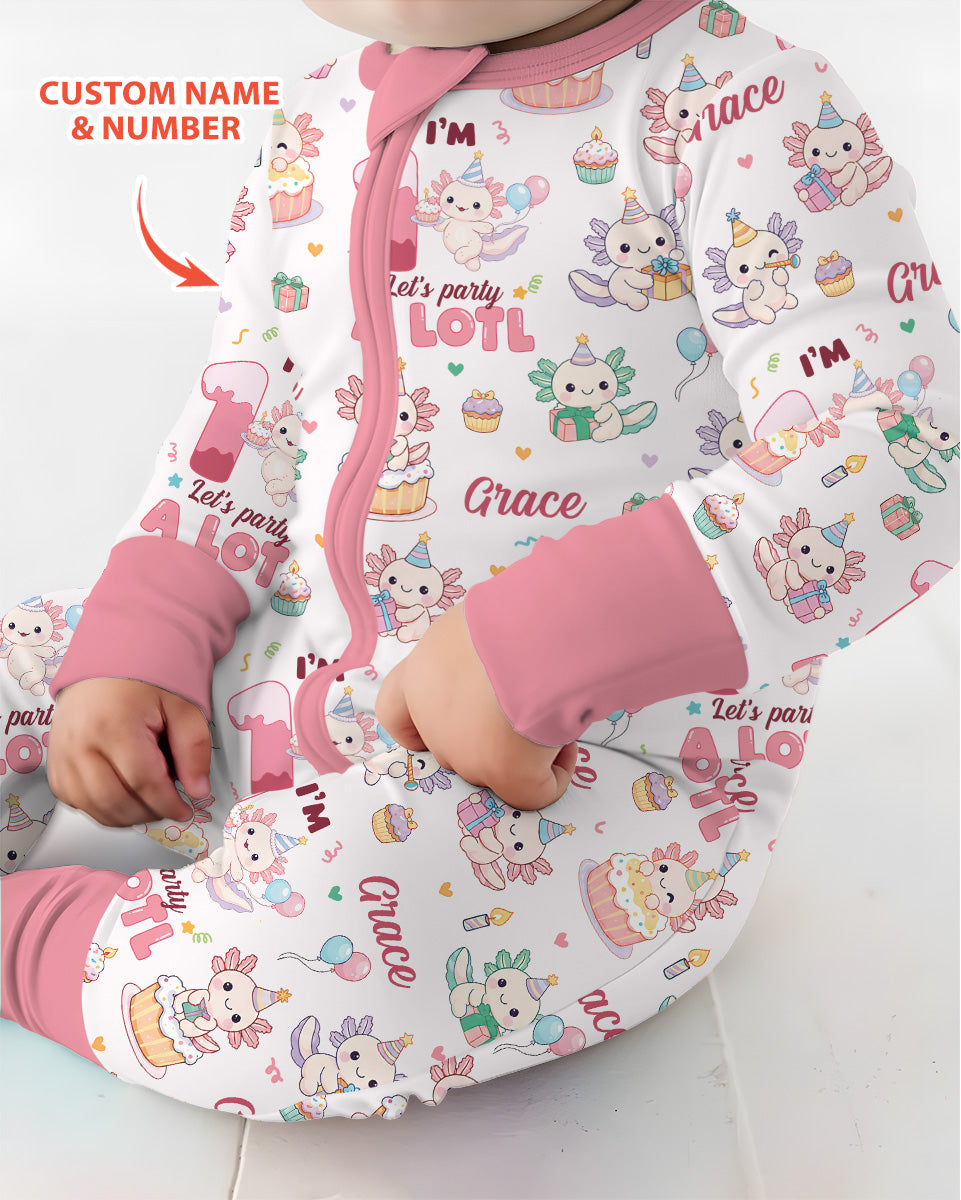 Personalized Birthday Lets Party A Lotl Bamboo Convertible Zippy