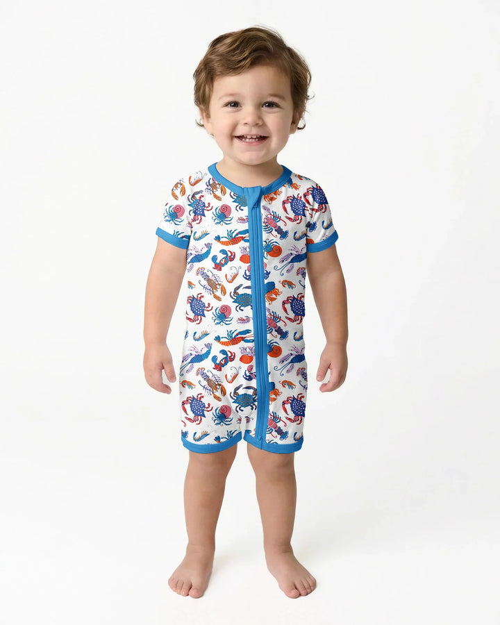Crustacean Nation Family Matching Bamboo Shorty Zippy