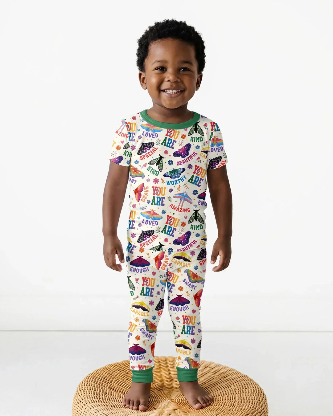 Zweiteiliges, kurzärmliges Pyjama-Set mit Marienkäfern
