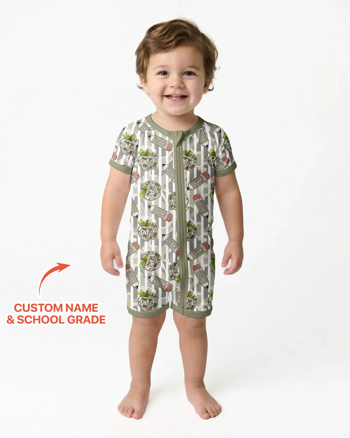 Custom Name Camo Apple Days Bamboo Shorty Zippy