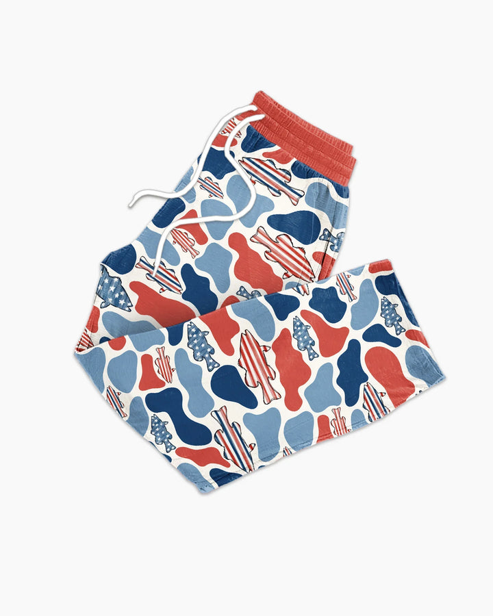 Pijama de bambú a juego Reel America papá e hijo para hombre