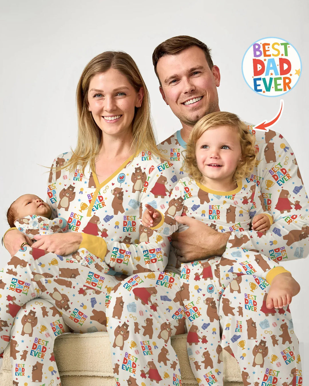 Best Daddy Bear Ever Family Matching Bamboo Women Pajama Set