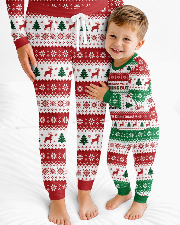 We Wish You Nothing Butt A Merry Christmas Bamboo Women Pajama Set