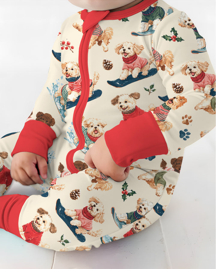 Snowboarding Dogs Bamboo Convertible Zippy