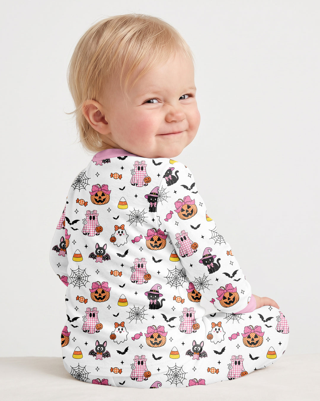 Custom Name When I Wake Up It'll Be Halloween! Bamboo Two Piece Long Sleeve Pajama Set