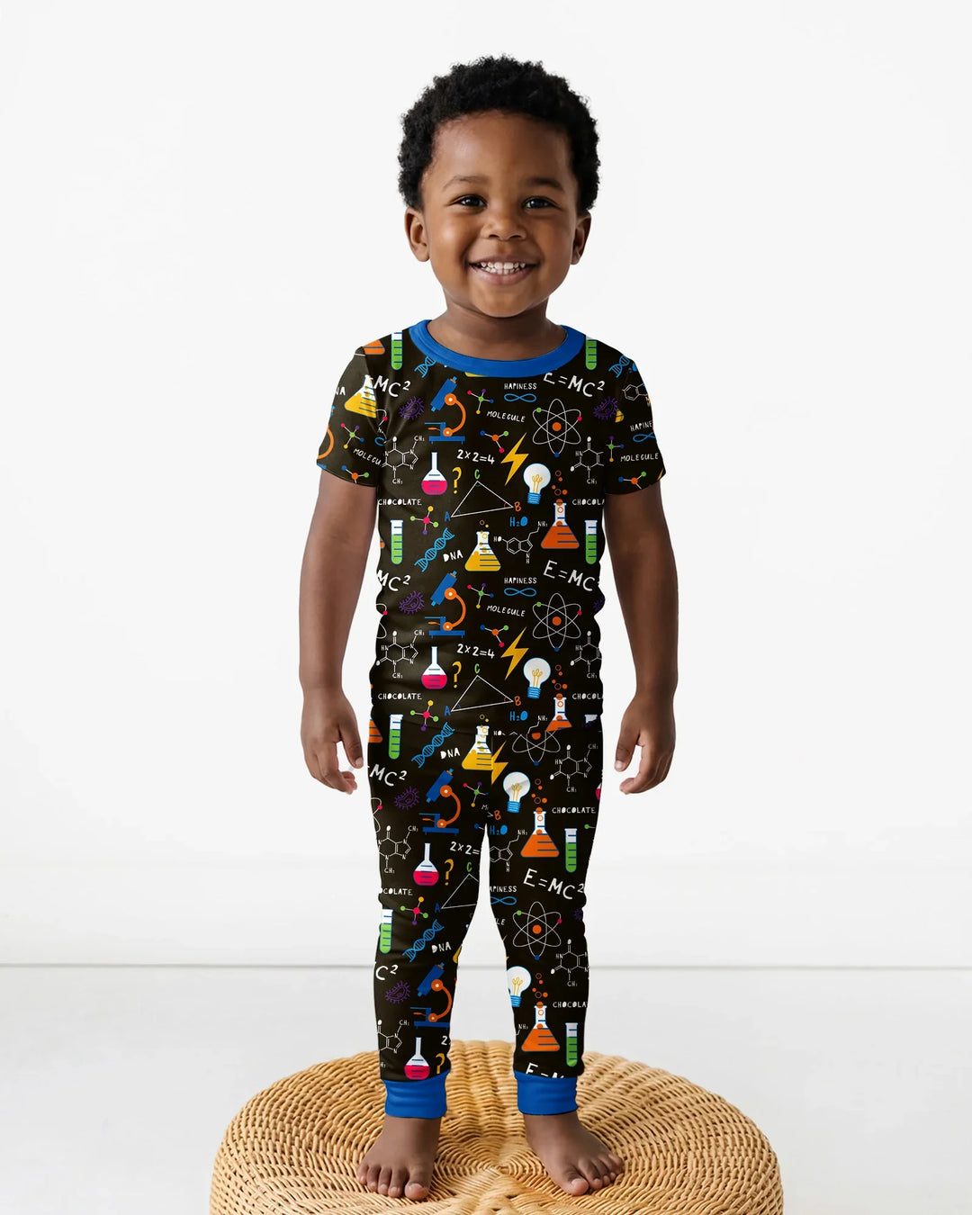 Science Explorer Family Matching Bamboo Two Piece Short Sleeve Pajama Set