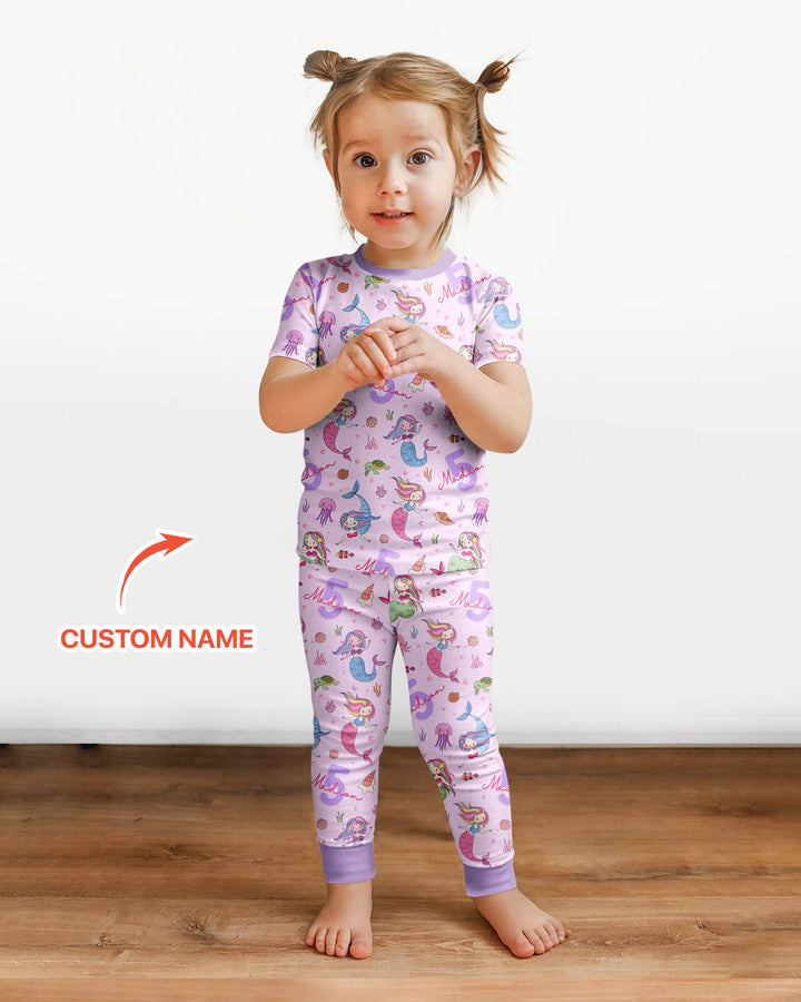 Zweiteiliges, kurzärmliges Pyjama-Set mit Marienkäfern
