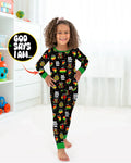 Zweiteiliges Langarm-Pyjama-Set mit Sommerfrüchten