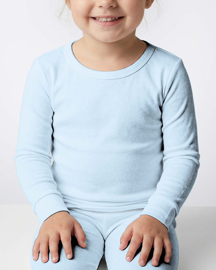 Ice Blue Bamboo Two Piece Pajama Set