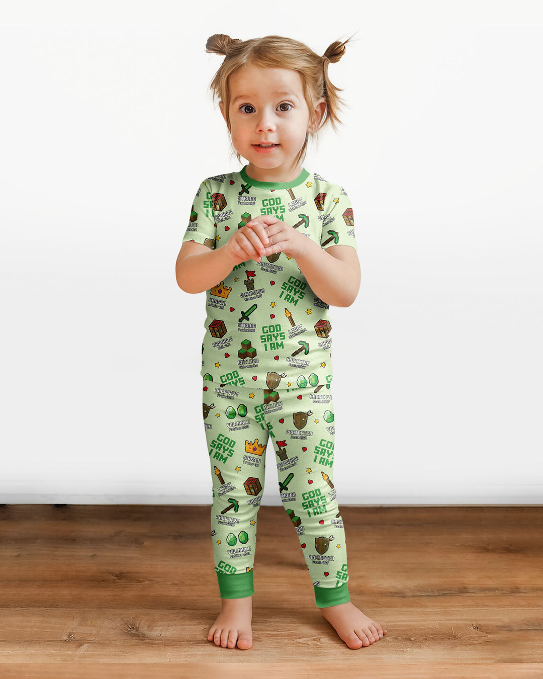 Christian Gamer Bamboo Two Piece Short Sleeve Pajama Set