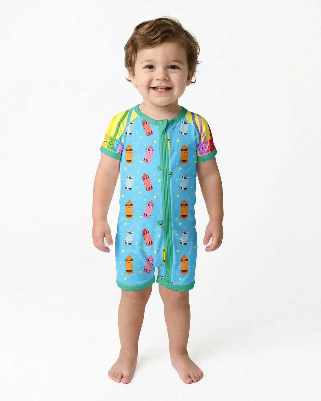 Happy Crayon Friends Bamboo Shorty Zippy