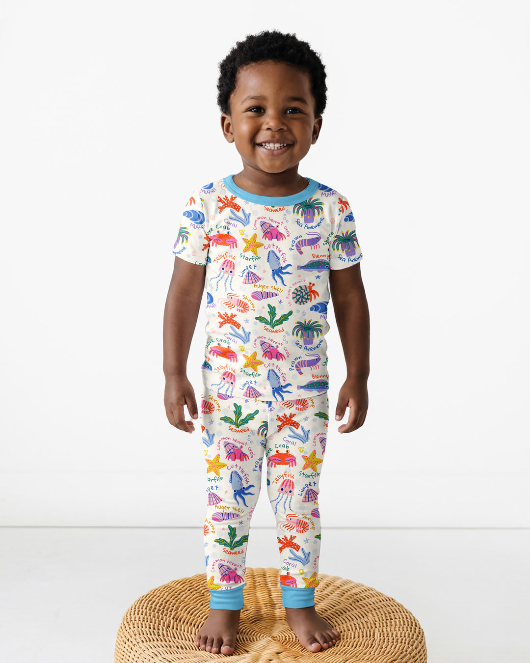 Tide Pool Pals Bamboo Two Piece Short Sleeve Pajama Set