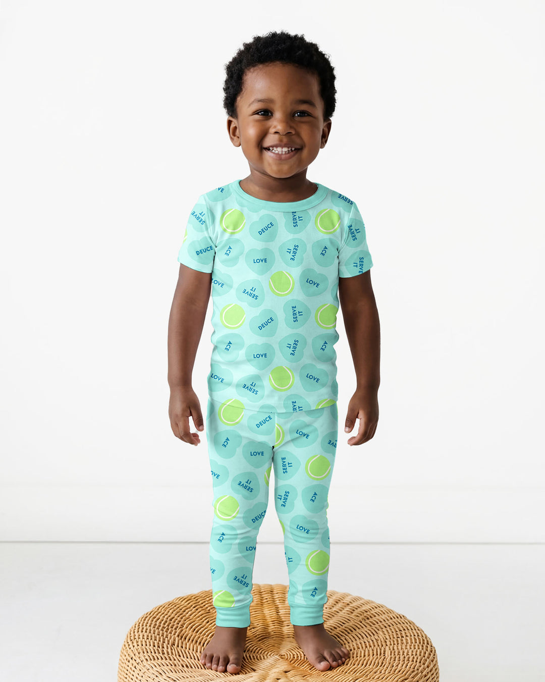 Conjunto de pijama de dos piezas de manga corta de bambú
