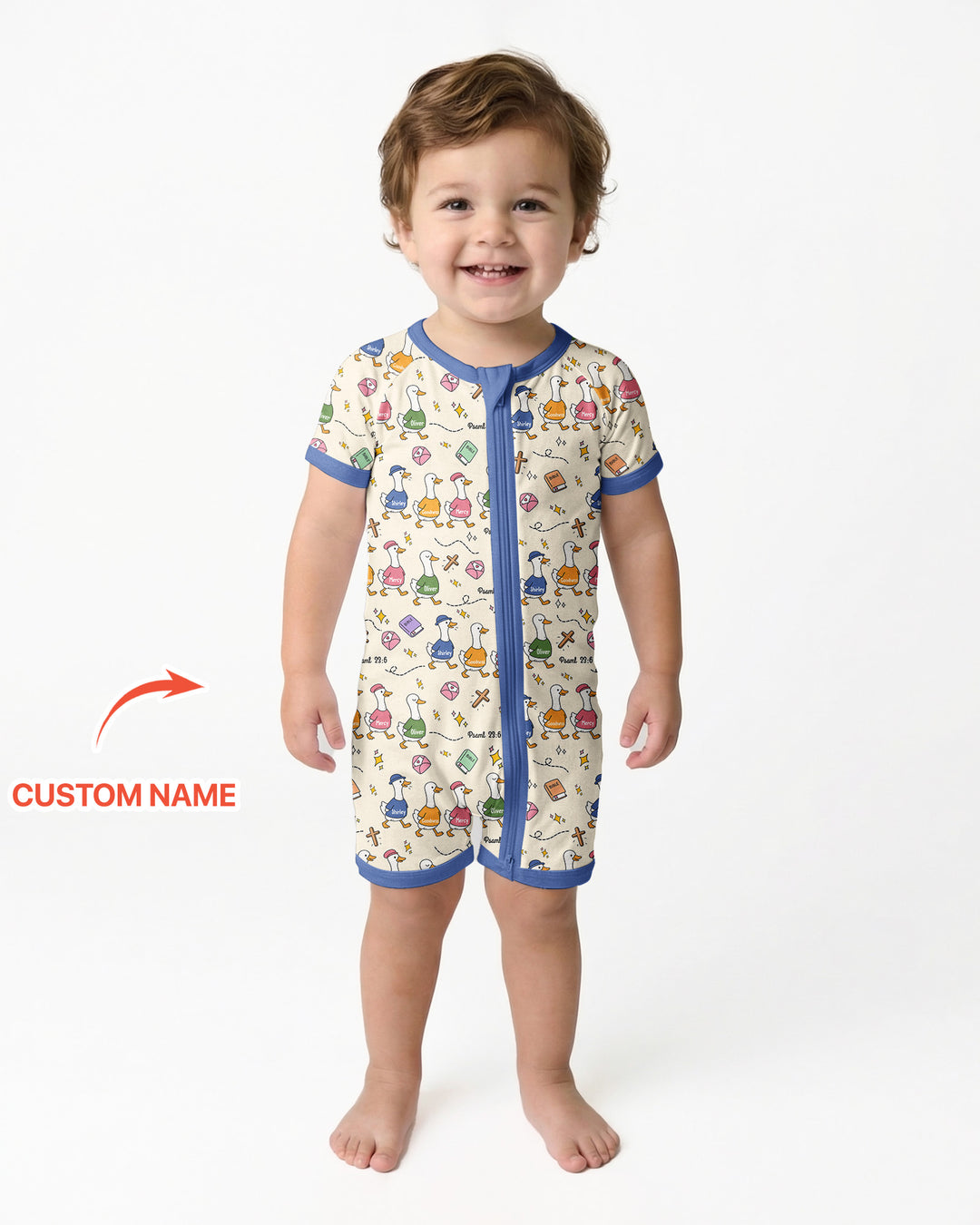 Psalm 23:6 Matching Family Bamboo Shorty Zippy
