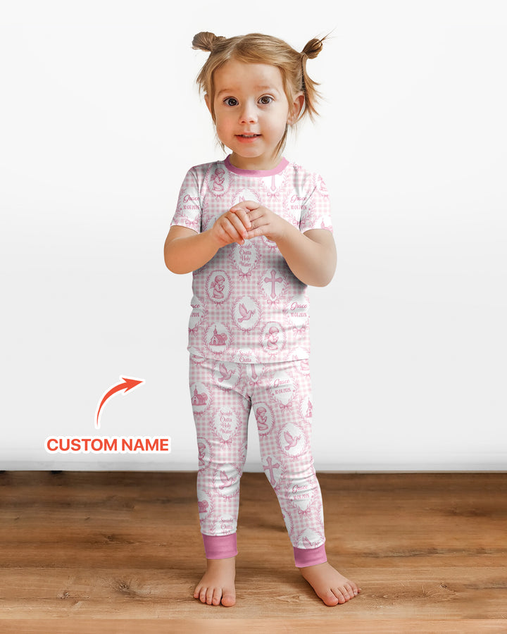 Zweiteiliges, kurzärmliges Pyjama-Set mit Marienkäfern
