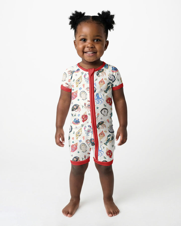 Preppy Coastal Bamboo Shorty Zippy