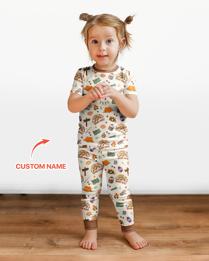 Zweiteiliges, kurzärmliges Pyjama-Set mit Marienkäfern