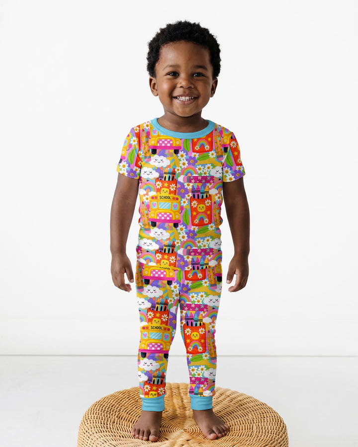 Zweiteiliges, kurzärmliges Pyjama-Set mit Marienkäfern