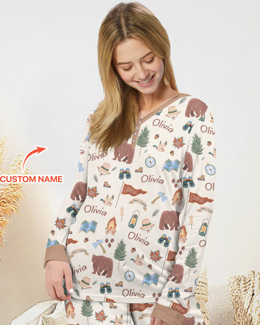 Vorlage Bambus Damen Pyjama Set