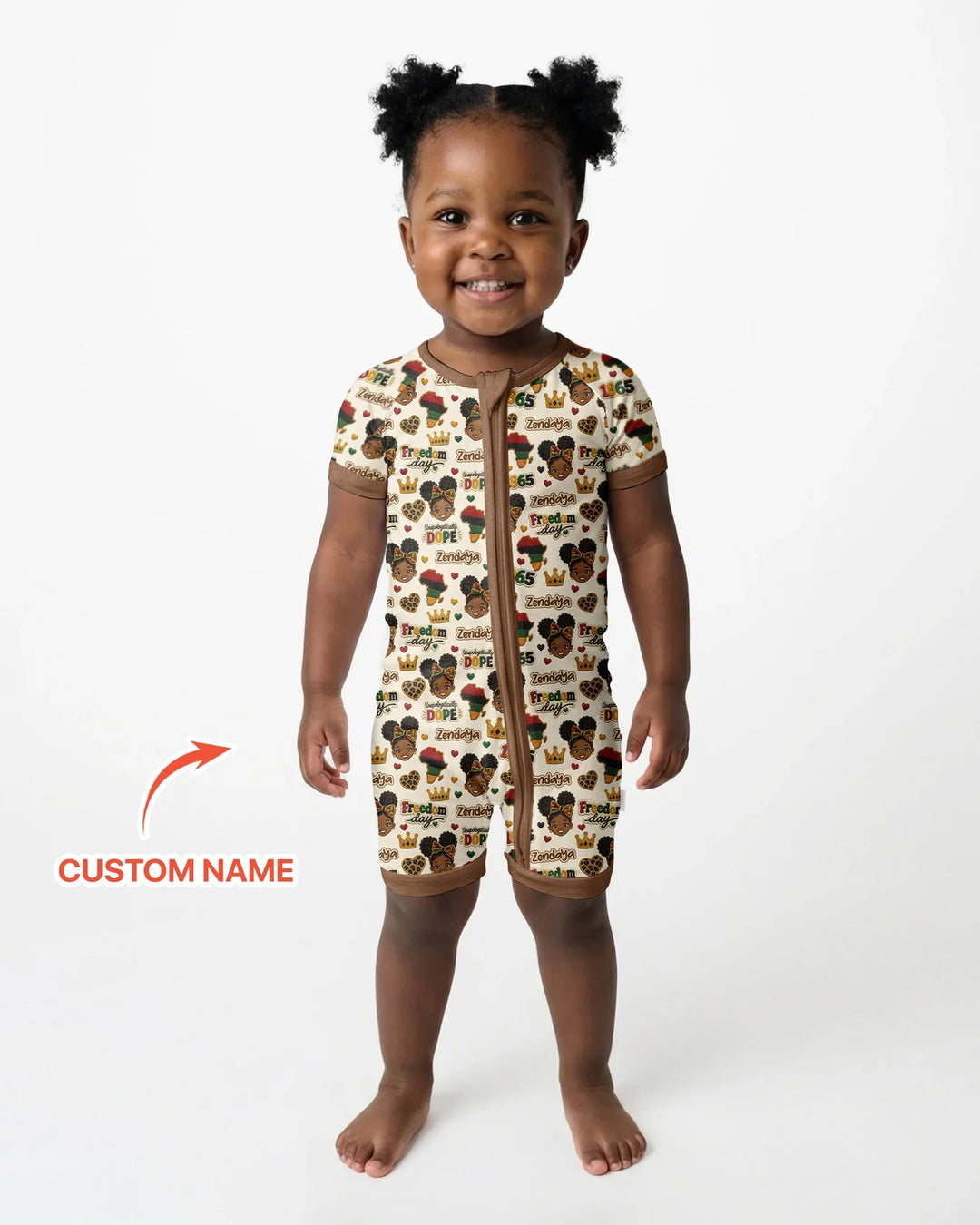 Custom Name Juneteenth Unapologetically Dope Bamboo Shorty Zippy