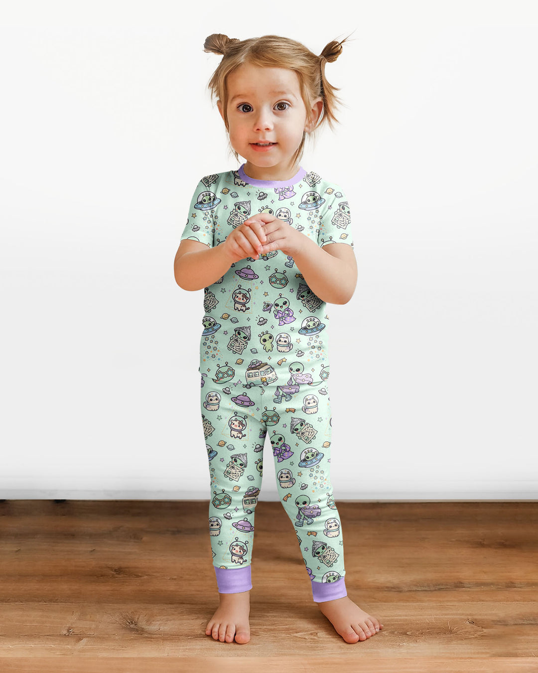 Little Alien Explorer Bamboo Two Piece Short Sleeve Pajama Set