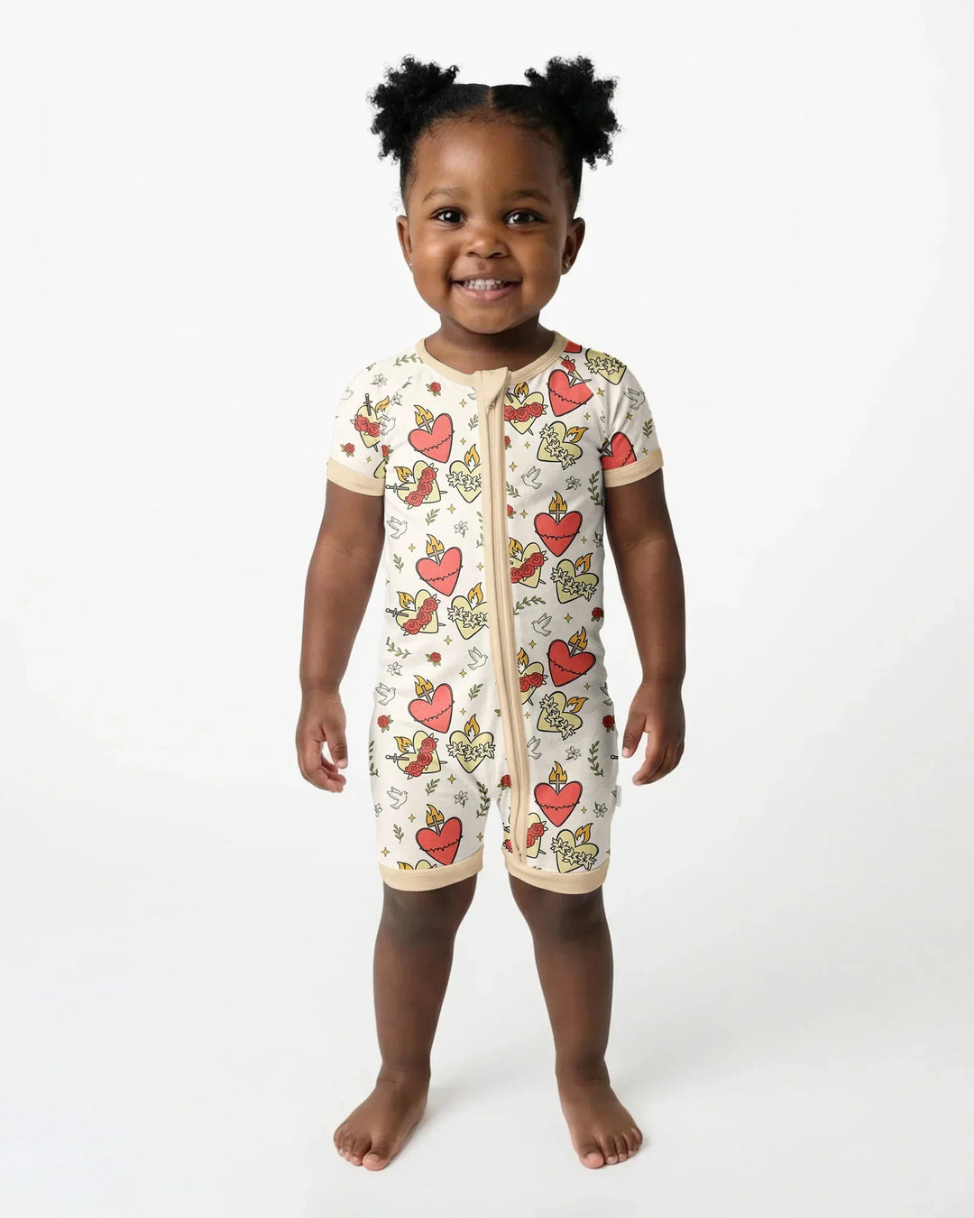 Three Sacred Hearts Bamboo Shorty Zippy