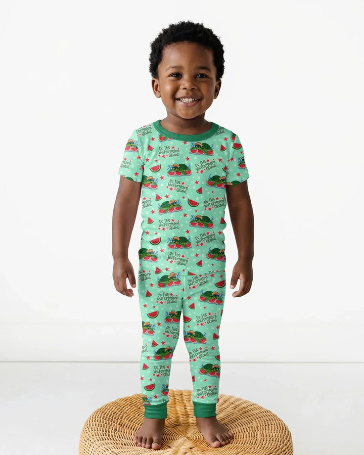 Zweiteiliges, kurzärmliges Pyjama-Set mit Marienkäfern