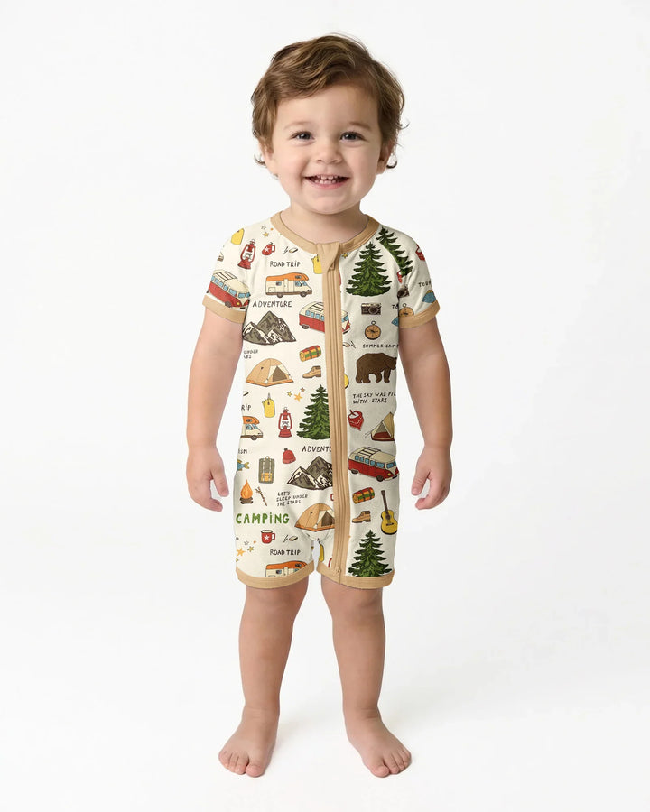 Outdoor Camping Adventure Family Matching Bamboo Shorty Zippy