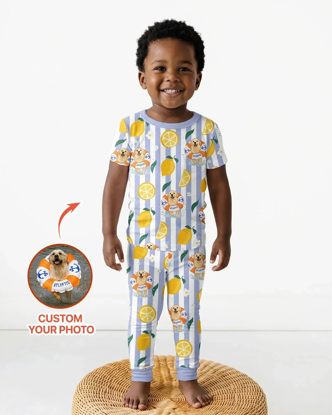 Zweiteiliges, kurzärmliges Pyjama-Set mit Marienkäfern