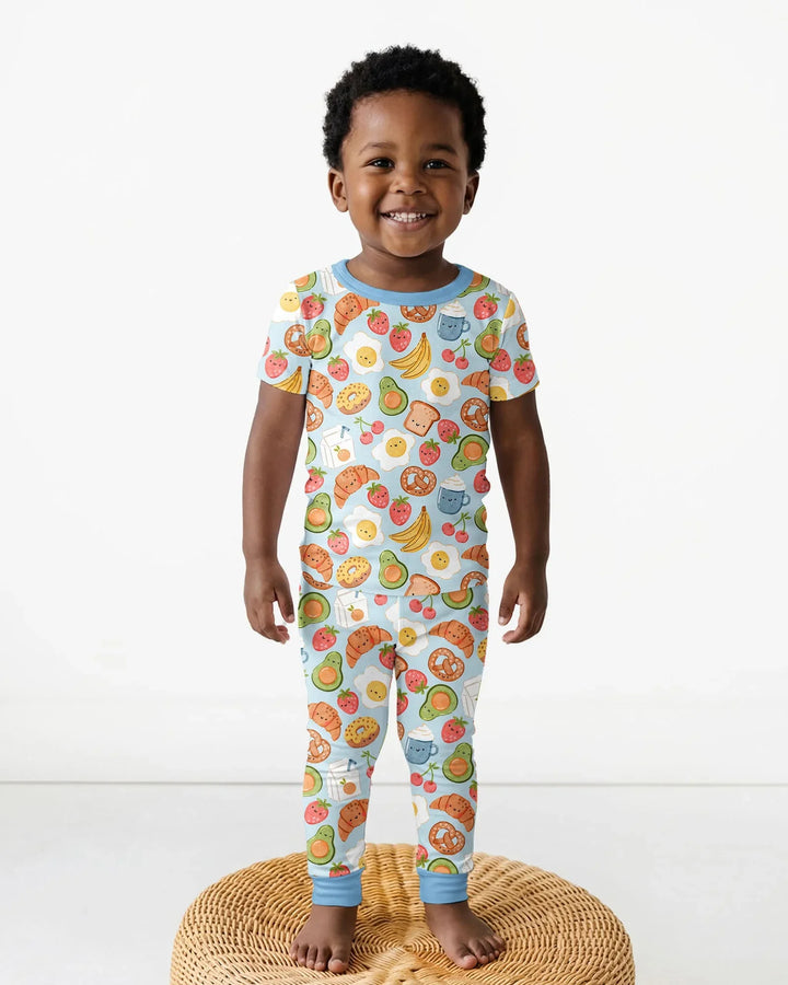Zweiteiliges, kurzärmliges Pyjama-Set mit Marienkäfern