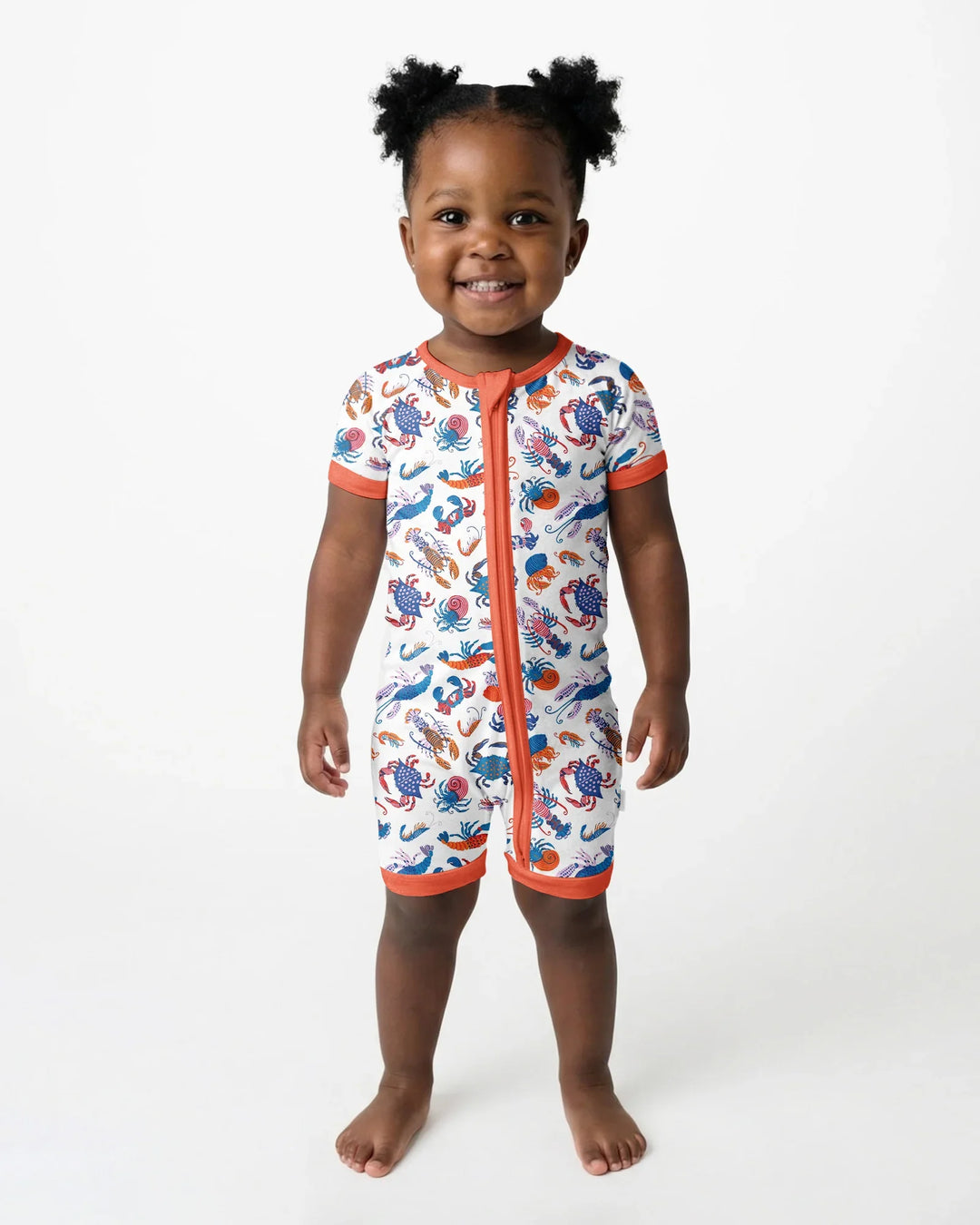 Crustacean Nation Family Matching Bamboo Shorty Zippy