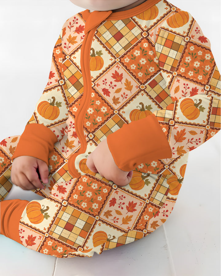 Fall Vintage Patchwork Bamboo Convertible Zippy