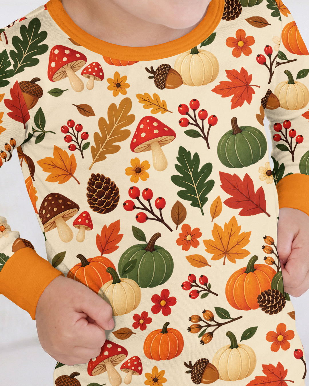 Cozy Forest Fall Bamboo Two Piece Long Sleeve Pajama Set