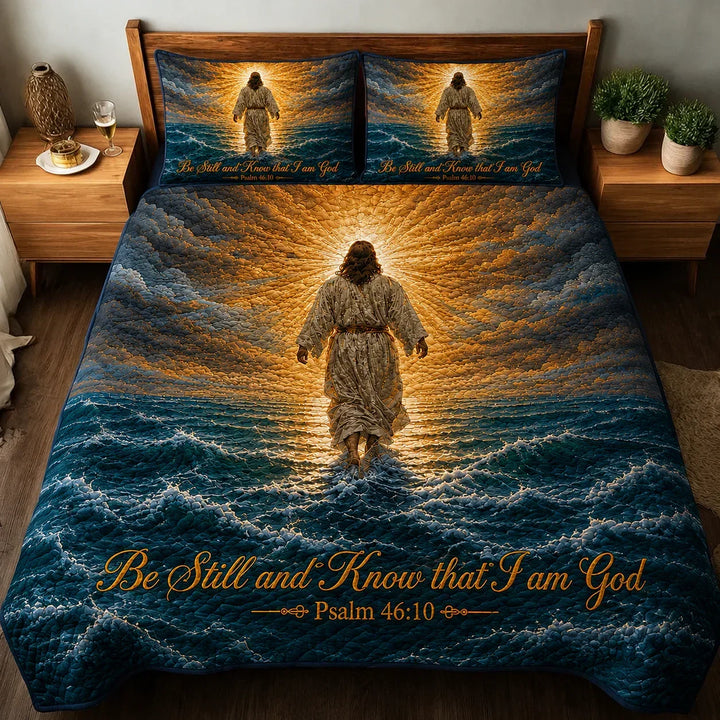 Be Still And Know That I Am God Quilt Bedding Bamboo Quilt Bedding Set