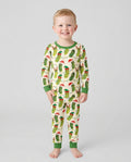 Cheerful Christmas Pickle Bamboo Two Piece Long Sleeve Pajama Set