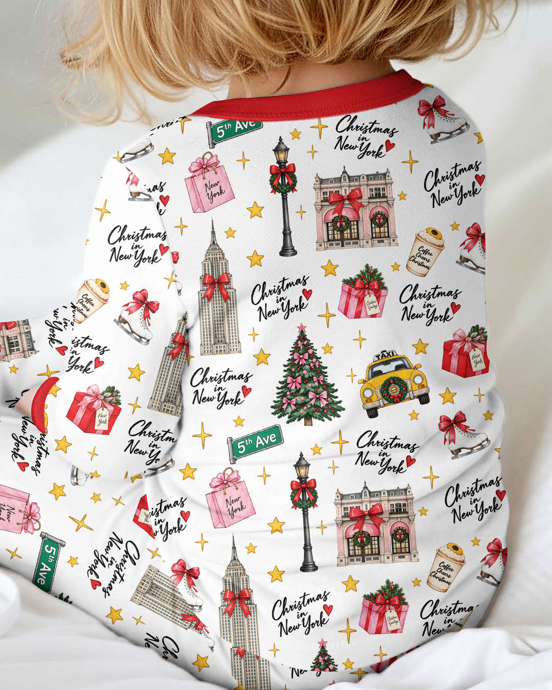 Christmas In NYC Bamboo Two Piece Long Sleeve Pajama Set