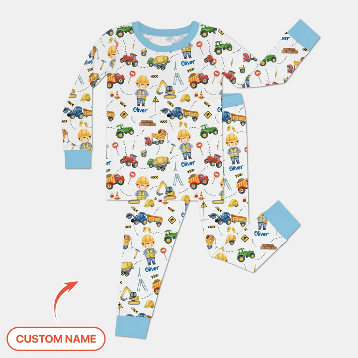 Custom Character Little Digger Adventures Two Piece Long Sleeve Pajama Set
