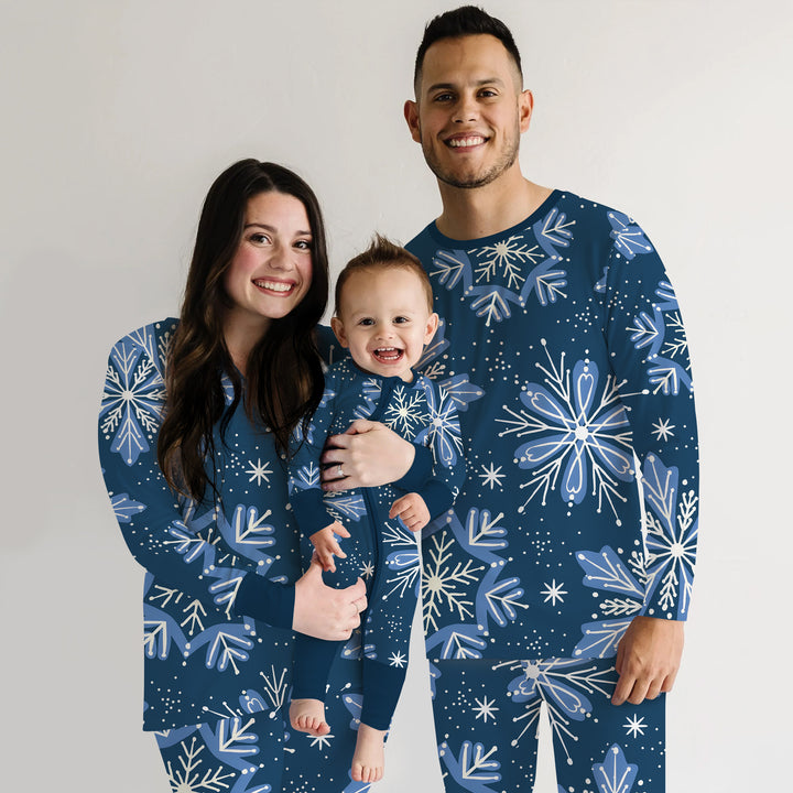 Winter Snowflakes Two Piece Long Sleeve Pajama Set