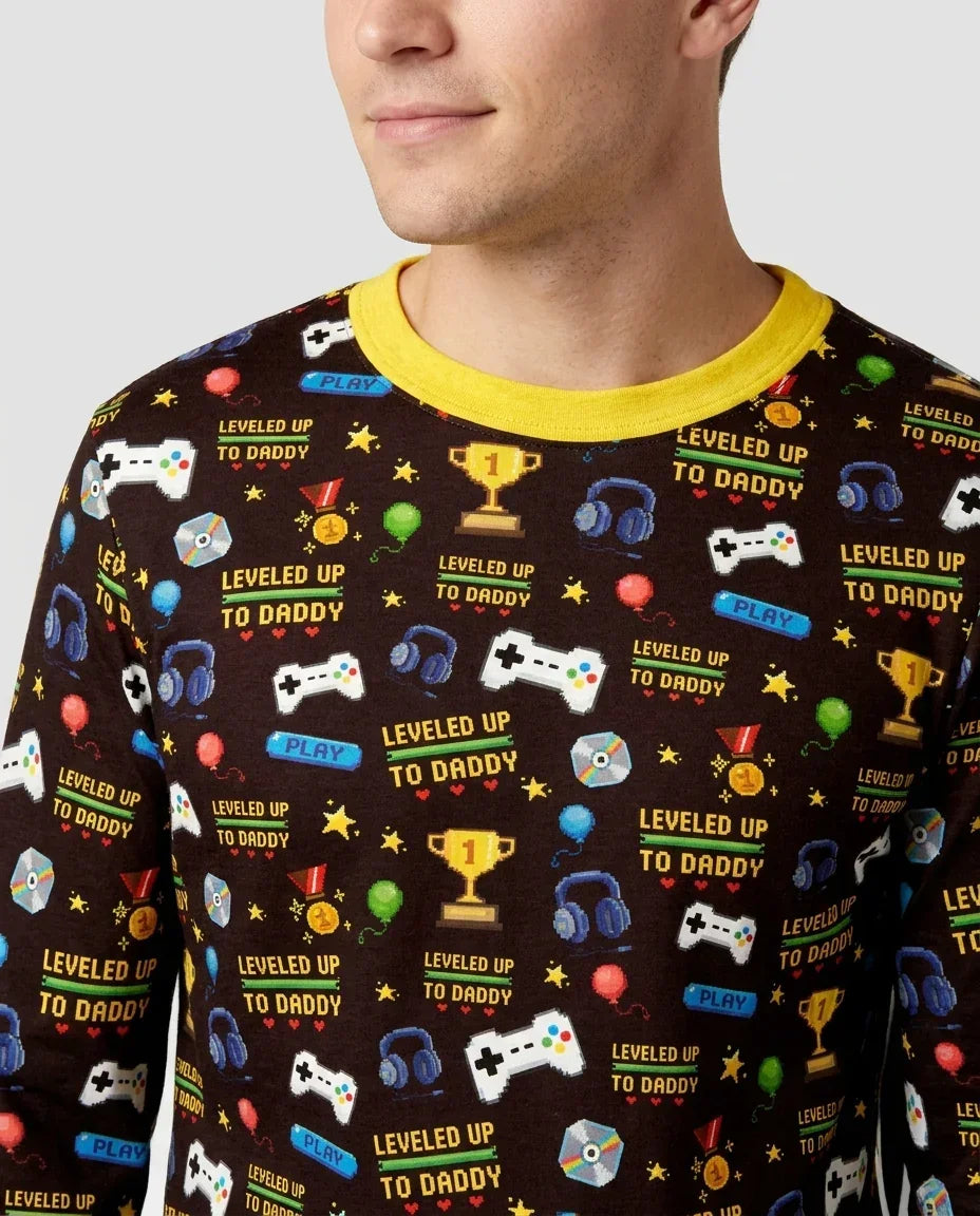 Leveled Up Daddy & Me Matching Bamboo Men's Pajama Set